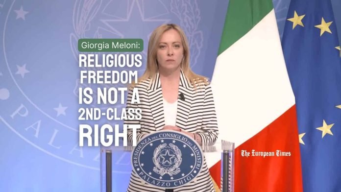 Giorgia Meloni, « La liberté religieuse n’est pas un droit de seconde classe » Giorgia Meloni, « La liberté religieuse n’est pas un droit de seconde classe »