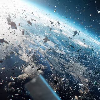 Les débris spatiaux, une menace croissante. © Naufal, Adobe Stock (image générée avec IA)