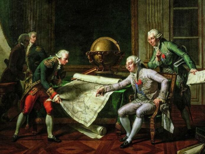 "Louis XVI donnant ses instructions à Lapérouse"
