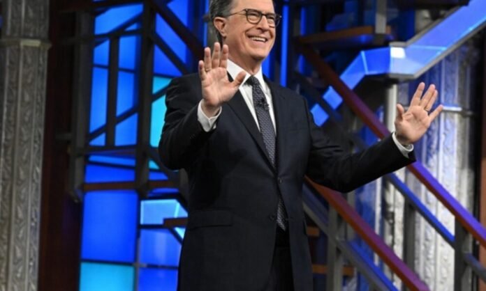 Stephen Colbert sur le plateau de The Late Show