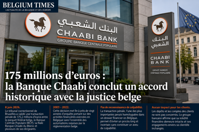 175 millions d&rsquo;euros : la Banque Chaabi conclut un accord historique avec la justice belge