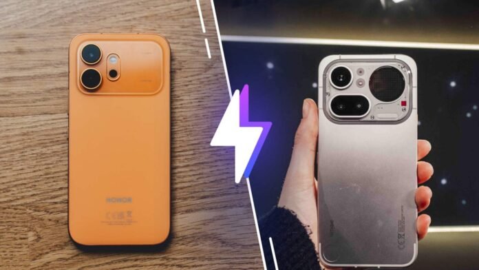Honor 600 vs Nothing Phone (4a) Pro : quel téléphone choisir à moins de 550 euros