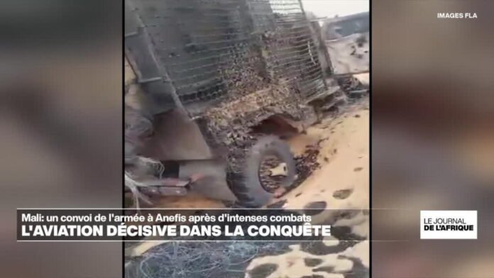 Mali: un convoi de l'armée rallie Anefis après d'intenses combats Mali: un convoi de l'armée rallie Anefis après d'intenses combats