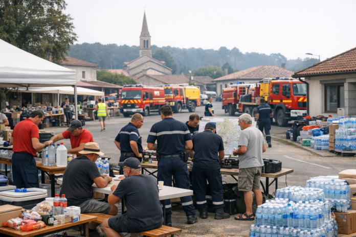 Saumos, le village transformé en avant-poste face aux incendies de Gironde Saumos, le village transformé en avant-poste face aux incendies de Gironde