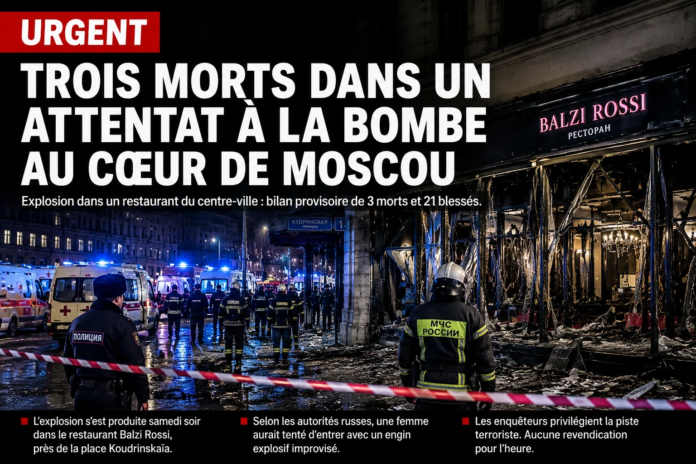Trois morts dans un attentat à la bombe au cœur de Moscou Trois morts dans un attentat à la bombe au cœur de Moscou