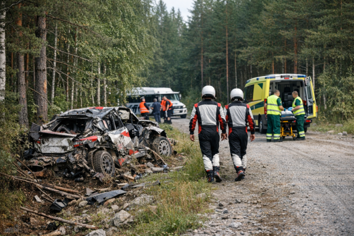 Rallye de Finlande : Ogier et Ingrassia indemnes après une sortie spectaculaire Rallye de Finlande : Ogier et Ingrassia indemnes après une sortie spectaculaire