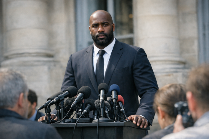 Teddy Riner ciblé en ligne : une enquête ouverte après des messages racistes Teddy Riner ciblé en ligne : une enquête ouverte après des messages racistes