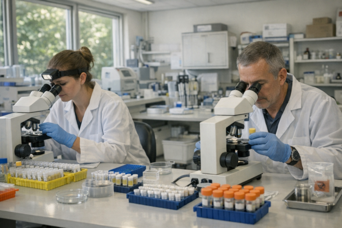 Prélèvements de salive sur chauves-souris : liaisons entre terrain tropical et laboratoire montpelliérain Prélèvements de salive sur chauves-souris : liaisons entre terrain tropical et laboratoire montpelliérain