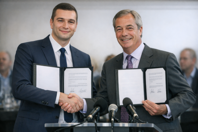 Bardella confirme son soutien à Farage malgré les soupçons sur les financements Bardella confirme son soutien à Farage malgré les soupçons sur les financements