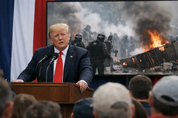 Le camp Trump mobilise la base en utilisant les violences en France avant les midterms