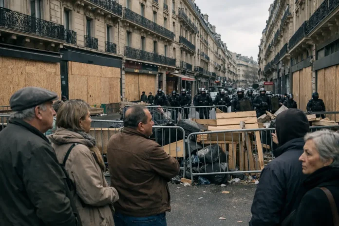 Paris se prépare à l’« acte II » du 24 octobre entre barricades et inquiétudes Paris se prépare à l’« acte II » du 24 octobre entre barricades et inquiétudes