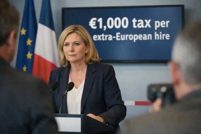 Le Rassemblement national propose une taxe sur l'embauche extra-européenne et relance le débat sur la préférence nationale Le Rassemblement national propose une taxe sur l'embauche extra-européenne et relance le débat sur la préférence nationale