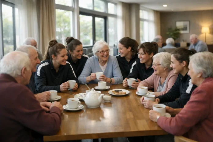 Neuf joueuses du Racing cohabitent avec des résidents à Tourcoing Neuf joueuses du Racing cohabitent avec des résidents à Tourcoing
